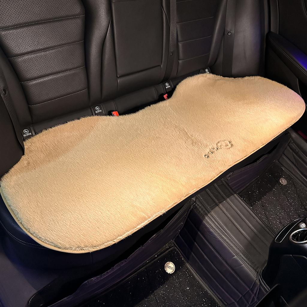 New Thick Car Plush Seat Cushion with Winter Warmth Cartoon Bear Car Seat Cover Half Pack Seat Cushion Waist Cushion Headrest