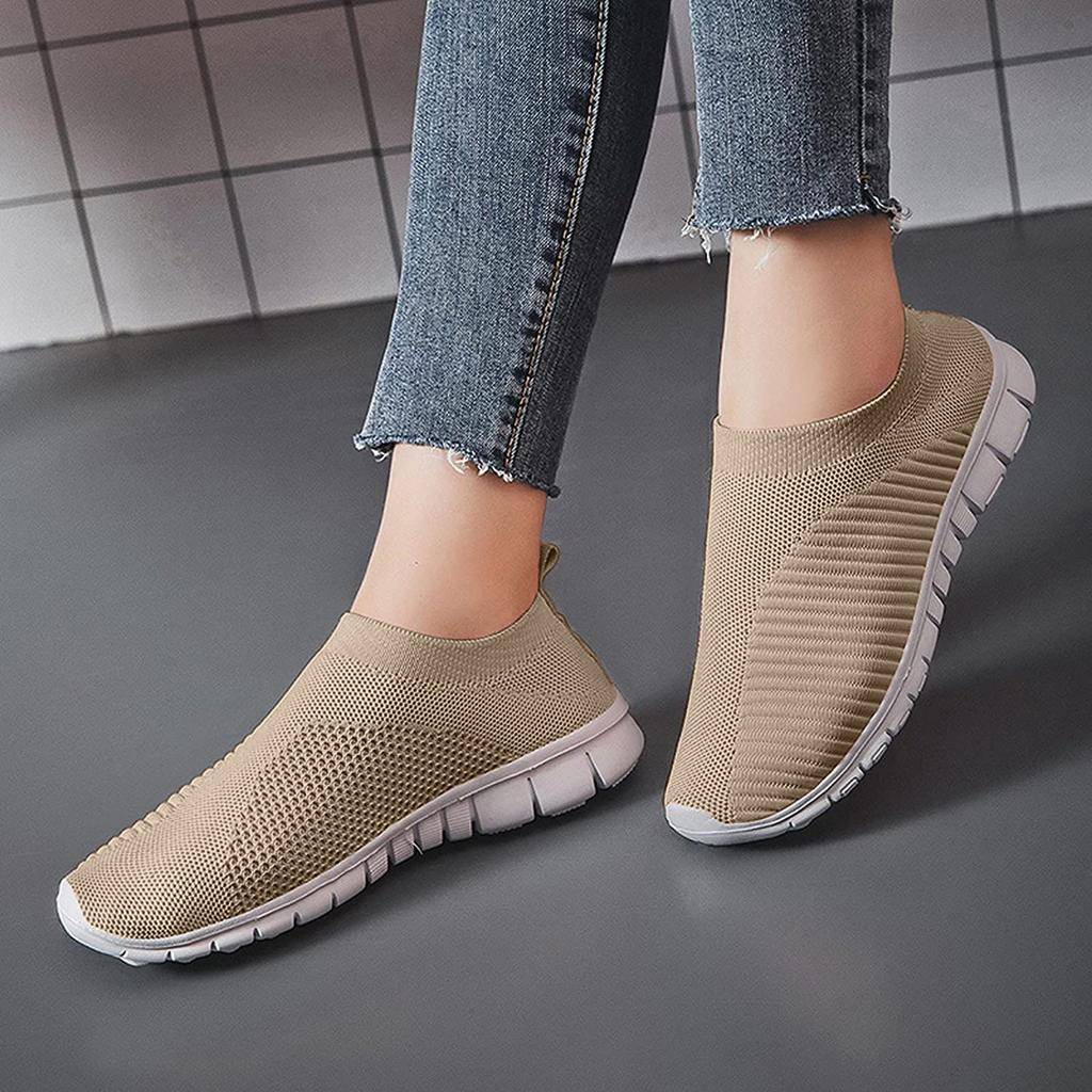 Men And Women  Slip-on Mesh Breathable Lightweight Sports Running Shoes