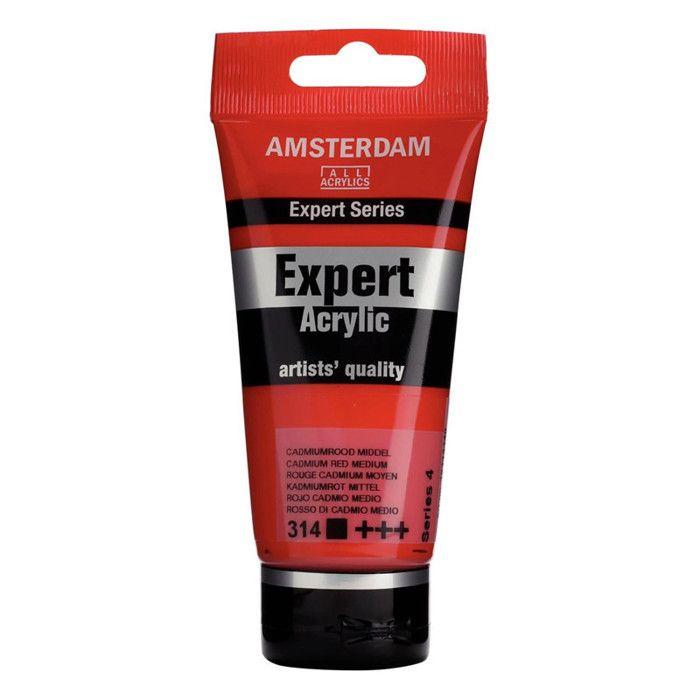 Peinture acrylique - Royal Talens - AMSTERDAM EXPERT - 75ml - Rouge Cadmium Moyen - Série 4
