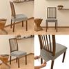 Pack of 4 Dining Chair Seat Covers with Double Elastic Band for Secures Fit Striped Check Design Enhancing Home Decors