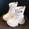 Thick-soled snow boots winter velvet thickened waterproof and non-slip year winter new large cotton boots heightened Martin boots