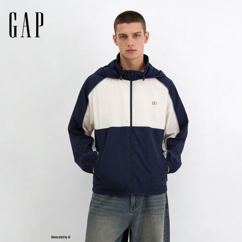 GAP Unisex Sun Protection Color Block Logo Hoodie