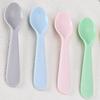 1/2/4Pcs Simple Children Tableware Plastic Baby Feeding Spoon Toddler Training Eating Utensils For Dessert Fruit