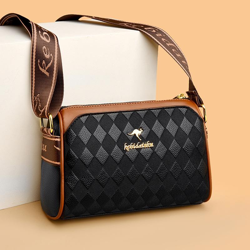 Women's shoulder bag new solid color textured small bag fashion versatile messenger women's bag versatile texture mother bag