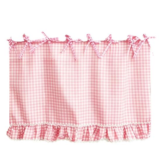 Oven Curtain, with Tie-Down Straps, Vintage Style, Easy Fastening Farmhouse Oven Door Ruffled Stove Skirt Curtain for Kitchen
