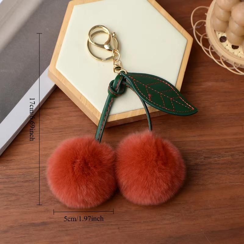 Cherry Keychain Cherry Accessories Bag Charms for Handbags Gifts for Women Plush Purse Charms Handbags Pendant for Women Girls