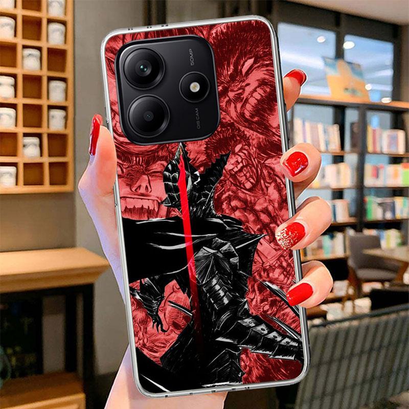 Black White G-Guts B-Berserks Phone Case For Xiaomi Redmi Note 15 14 13 12 11 10 Pro Plus 14S 12S 11S 11T 11E 10S Soft Fundas Sh
