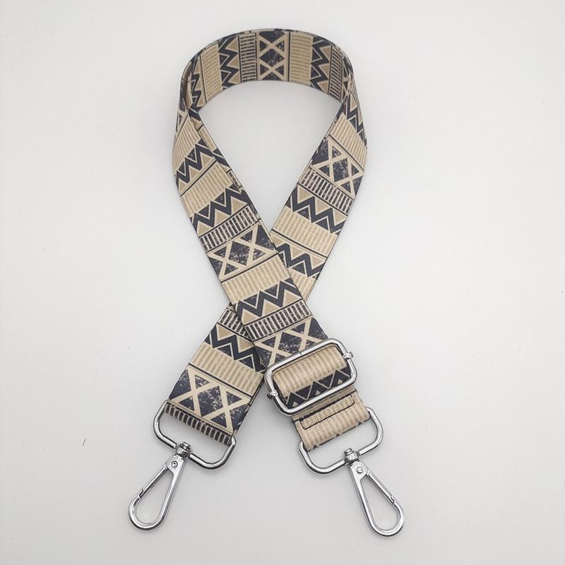 Ethnic Style Printed Shoulder Strap One Shoulder Crossbody Adjustment Long Bag Accessories Reduce The Burden Wide Shoulder Strap