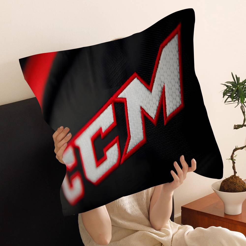 CCM Hockey Colour Logo Sports Silhouette Stitch Lucky Dragon Pillow Cover Sofa Cushion Cover Home Room Decoration Children Gift