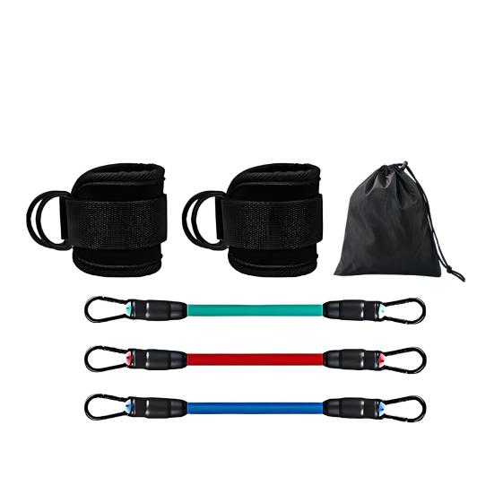 Fitness Ankle Strap with 3 Resistance Bands Glute Workouts Leg Training Kickbacks Booty Hip Abductors Body Exercise Ankle Resistance Bands with Cuffs
