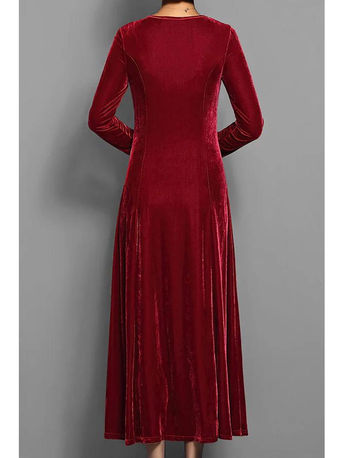 2025 Europe Velvet Dress: Elegant Spring/Autumn Women's Style