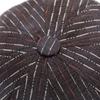 Striped Octagonal Cap Men's British Vintage Painter's Cap Newsboy Cap Women's Cap