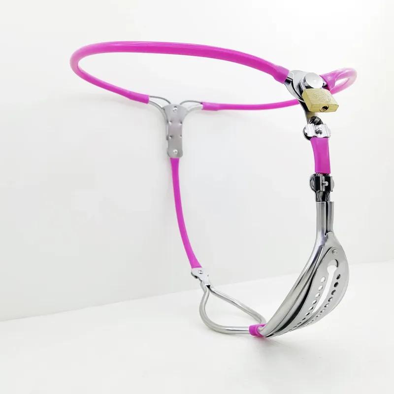 Female Invisible Adjustable Chastity Belt Stainless Steel Lockable T-Back Chastity Device Bondage Panties BDSM Adult Sex Toys