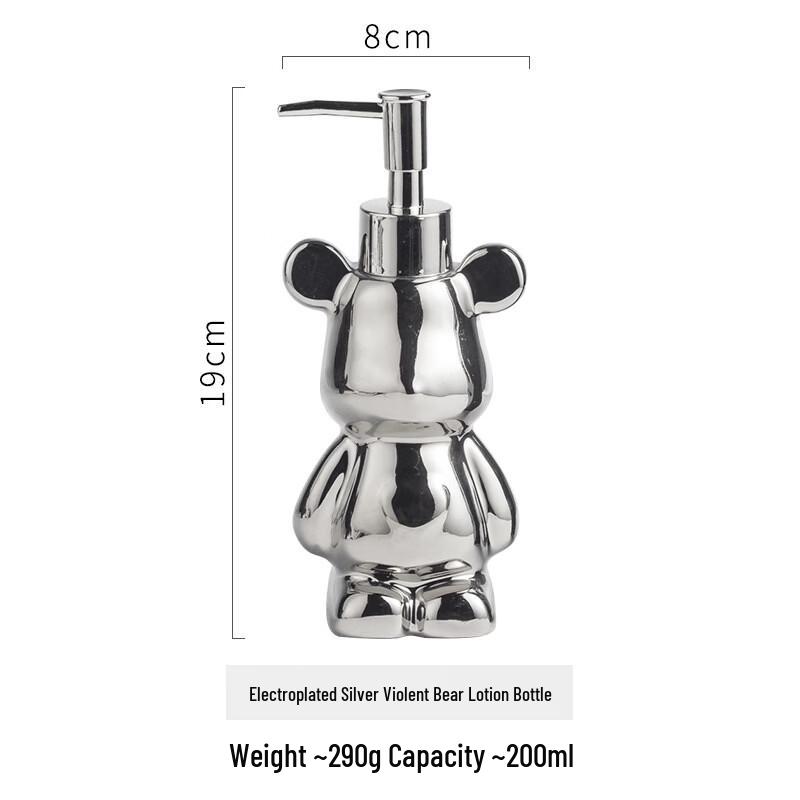 OIMG Violent Bear Ceramic Dispenser Bottle