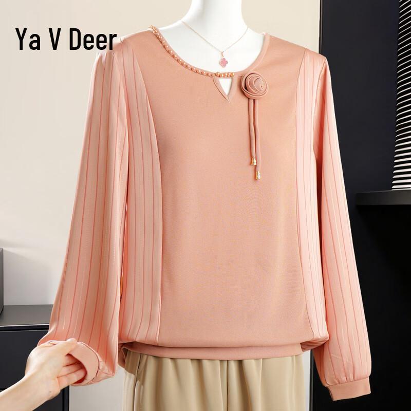 Yalu Women s Long Sleeve Striped Knit Blouse XL