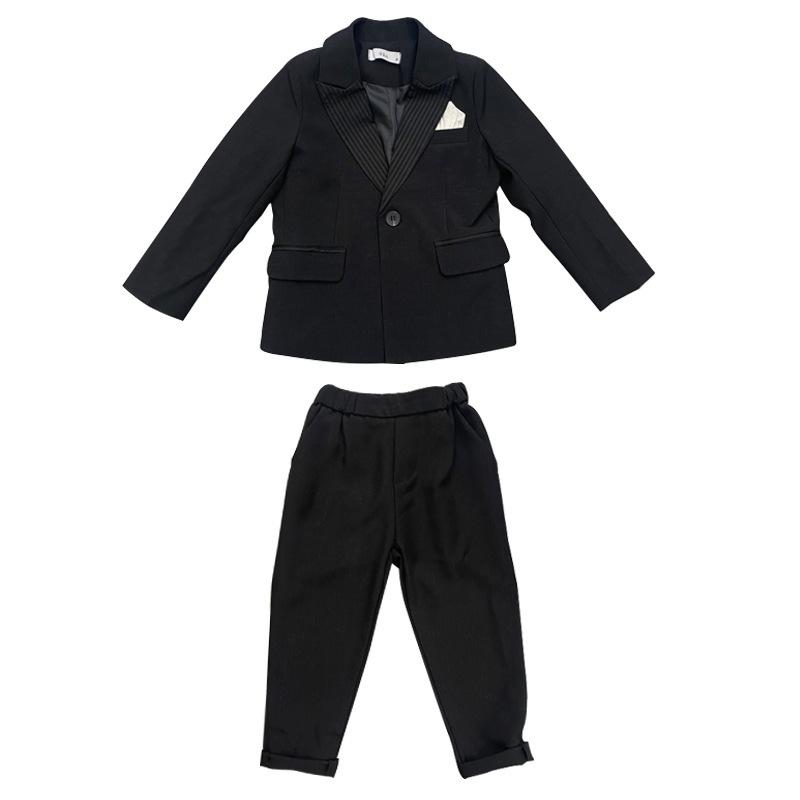 Frühling Herbst Formale Jungen Anzug Set Kinder Party Host Hochzeit Kostüm Kleine Kinder Blazer Hosen Kleidung Sets