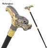 Golden Black Dragon Head Walking Cane Fashion Decorative Steel Stick Gentleman Elegant Cosplay Cane Knob Crosier Cane 93cm