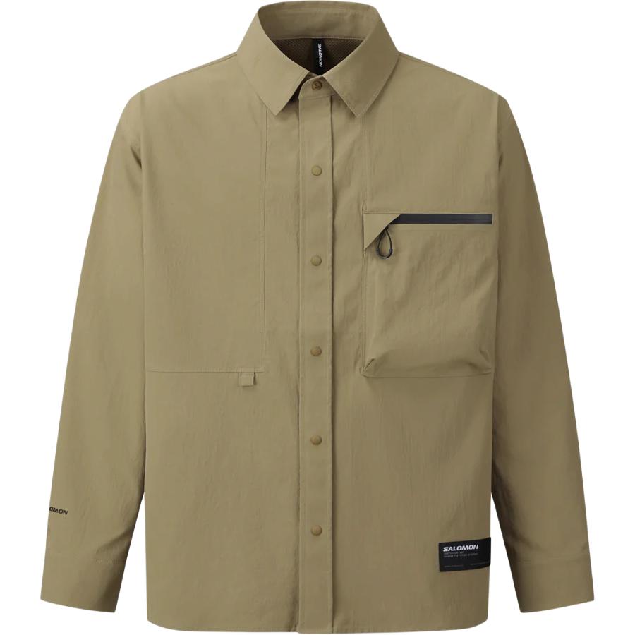 

SALOMON Рубашка поло с логотипом, на пуговицах в один ряд, свободного кроя, с длинным рукавом, мужская, C29954 XL