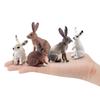 Mini Rabbit Lifelike Figurine Crafted From Durable Pvc For Farmhouse Lovers Decor