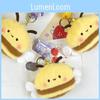 Cute Adorable Bee Plush Coin Purse Soft Animal Keychain Storage Bag For Headphones