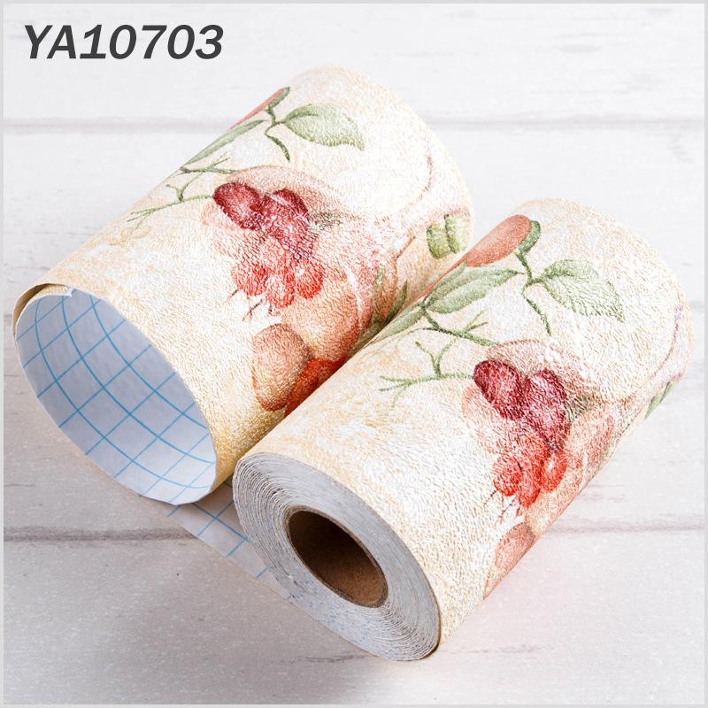 5 Meter PVC Self-Adhesive Border Pattern Sticker Wall Skirting Waistline Decor Waterproof Kitchen Bathroom Tile Wall Decals