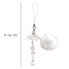 Elegant Beaded Keychain Snowflake Phone Pendant Furry Ball Handbag Decoration