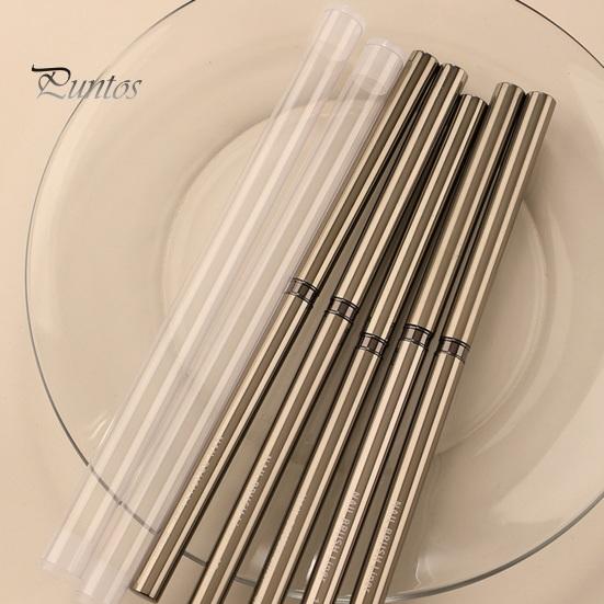 1/5Pcs Nail Art Brush Ultra-fine Nylon Hair Comfortable Grip Metal Body Portable Beginner Professional DIY Nail Art Color Drawing Liner Dotting Pen