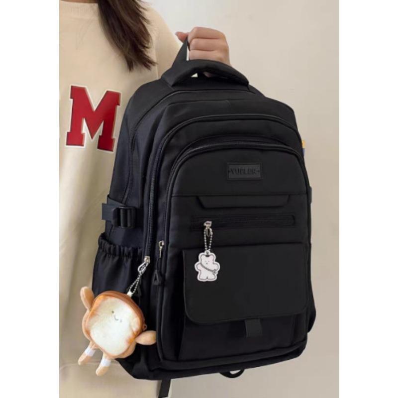 High Value Simple Casual Couple Travel Backpack Large Capacity Junior High School Students Multi-compartment Backpack Men