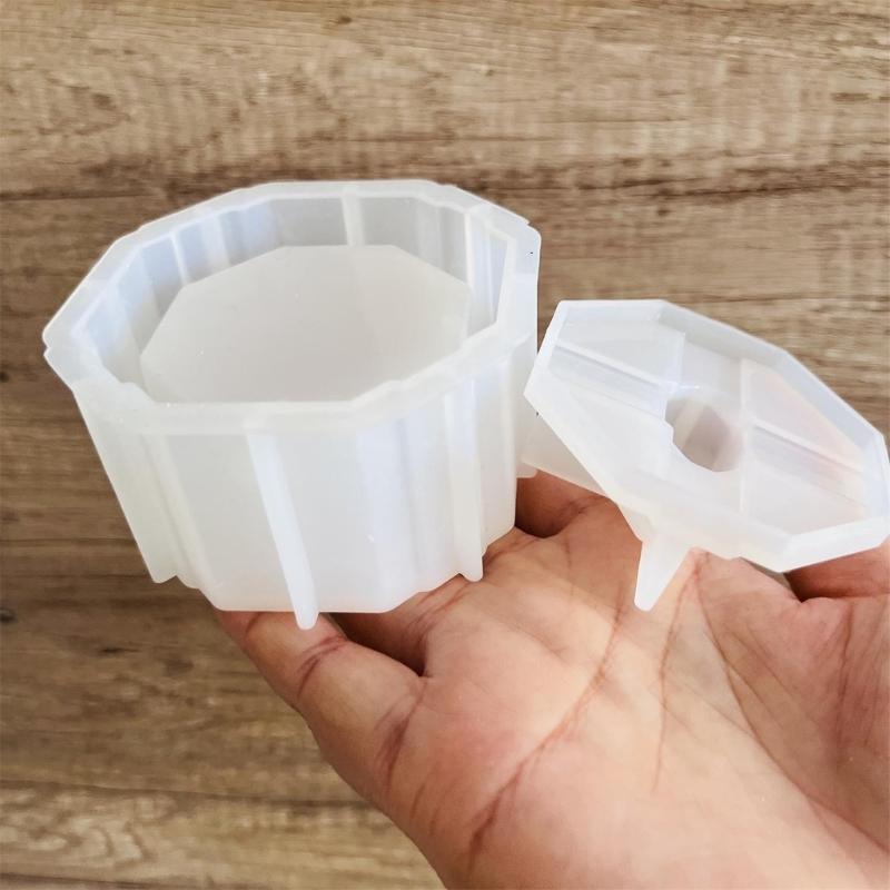 DIY-Harz-Bastelform-Set, Schmuck-Organizer, Silikon-Geschenkbox-Formen für Heimdekorationen und Geschenk-Aufbewahrungsbox mit Deckel