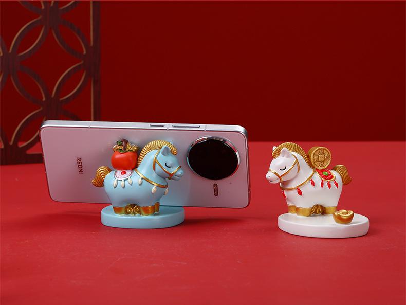 Creative Zodiac Lucky Bag Yuanbao Phone Stand & Desktop Ornament - Office Mascot Gift