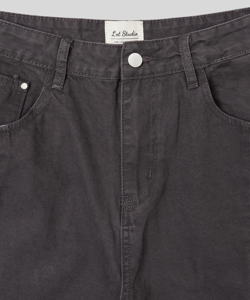 LXT Cotton Curved Washed Wide Pants [Charcoal]