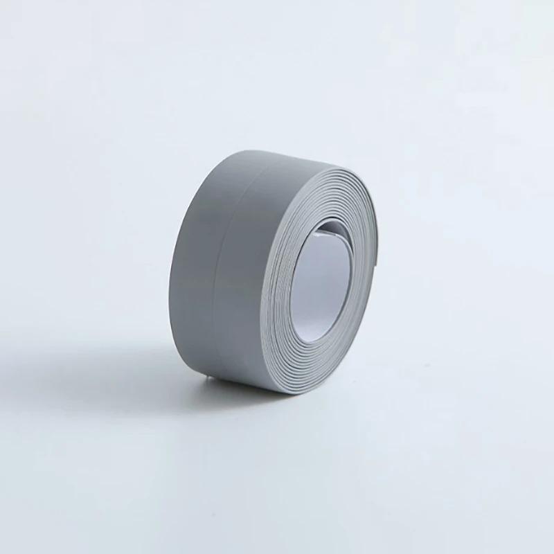 

1PC 1m/39.37inch Self Adhesive Edge Caulk Tape Kitchen Countertop Sink Waterproof Oil Mildew Proof Corner Sealant Sealing Strip сірий колір