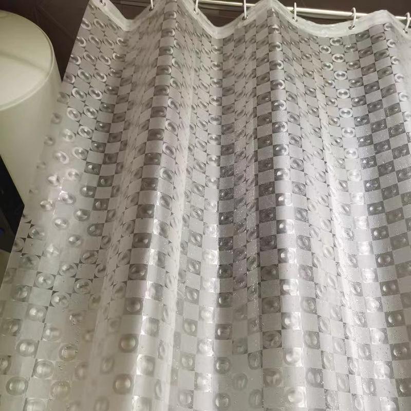 Transparent Anti-Mold Shower Curtain with Rings - Free Shipping