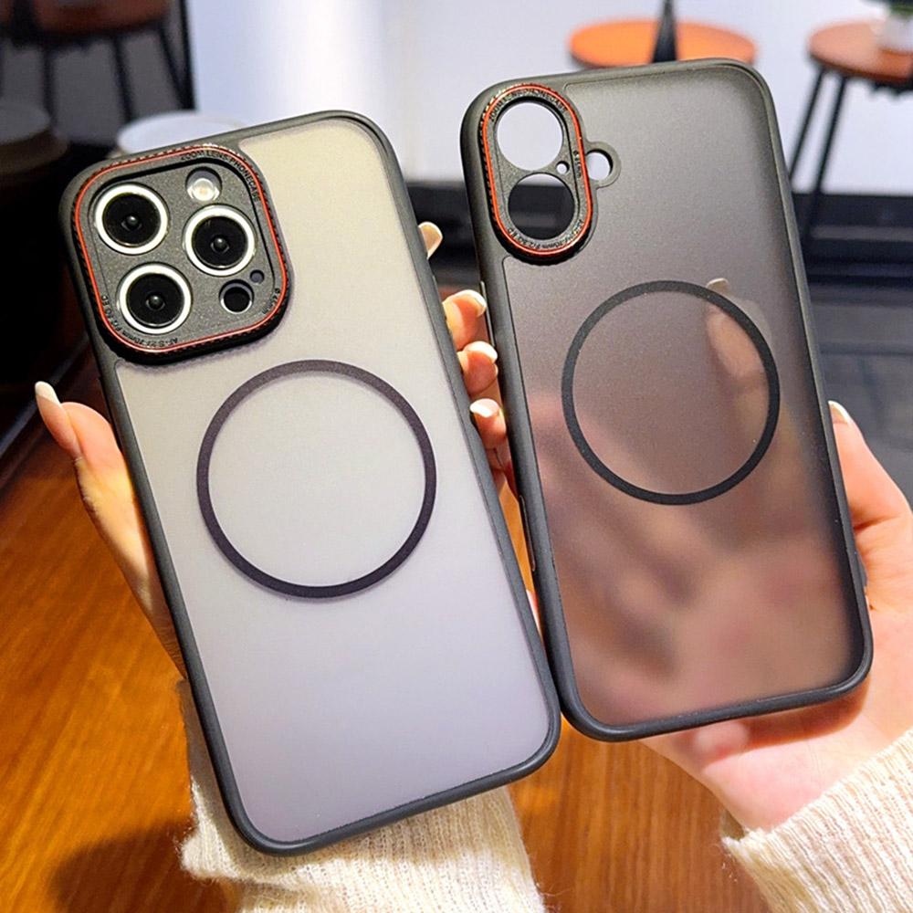 

For iPhone 16 Pro Max Case Compatible with MagSafe TPU+PC Matte Phone Back Cover A