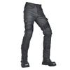 Mens Motorcycle Riding Pants With Protective Padding Reinforced Seams Multi-Pocket Tactical Design Stretchable Coated Fabric Fall