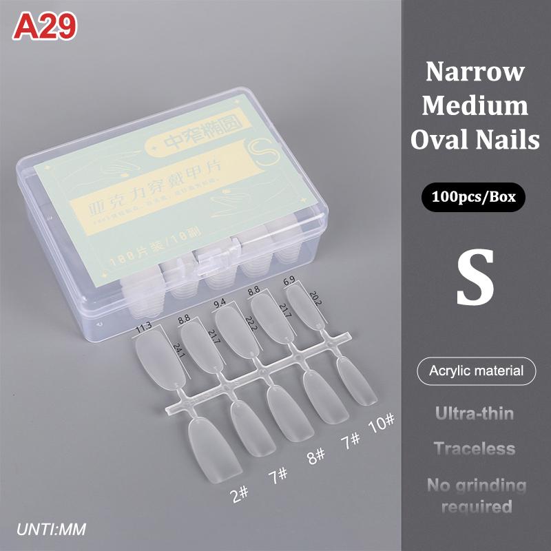 100Pcs/Box Matte Fake Nails No Polishing Press On False Nails Medium Short Design High Matt Soft Gel Nail Tips For Extension