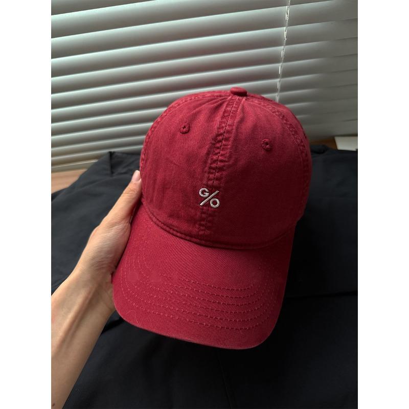 Washed cotton% embroidery big head circumference showing face small baseball cap children retro couple soft top cap
