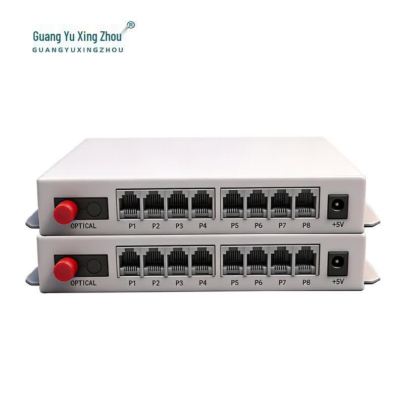 2-Channel Phone 4-Port Fast Ethernet Optical Transceiver