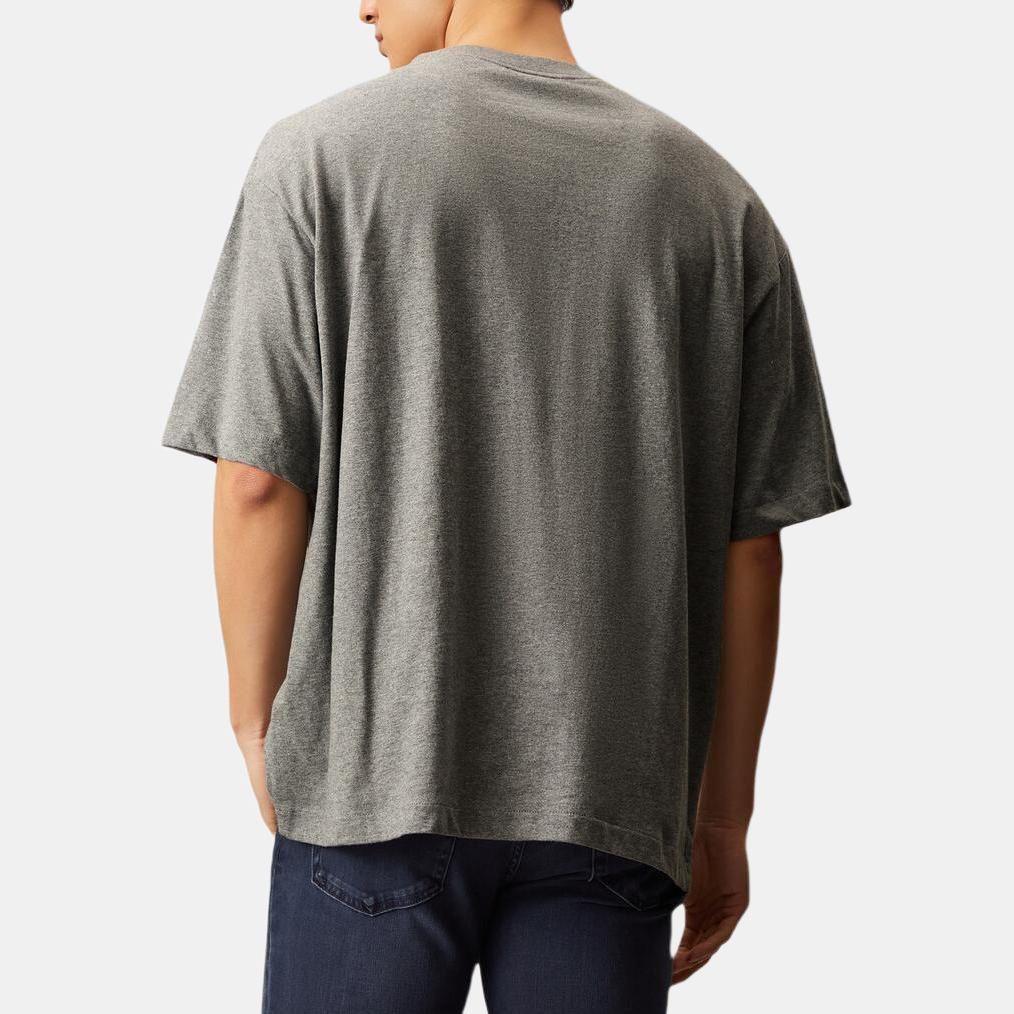 Calvin Klein Minimalist Comfortable Versatile Casual Logo Crew Neck Short Sleeve T-Shirt Men Tops Medium-Gray 40HM229-P7E