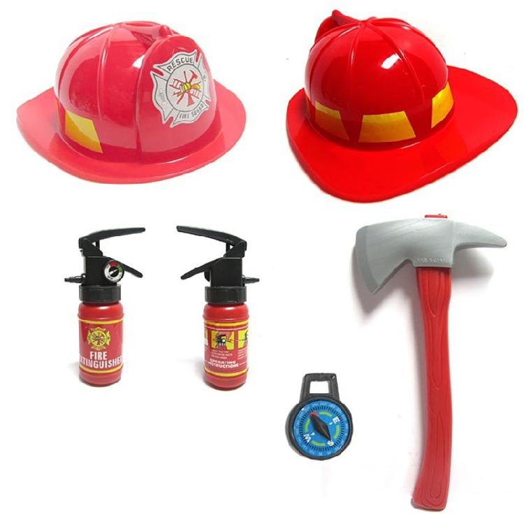 Feuerwehrchef-Rollenspiel-Kostümset, Verkleidungsset für einen Feuerwehrmann mit realistischen Accessoires, Feuerwehrkostüm