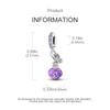 Charms Copperpurple Flower Perfume Bottle Pendant Fit Charms Plataoriginal Bracelet Beads Women Jewellery Making