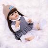 kEIUMI Full Silicone Vinyl 22 Inch Reborn Baby Doll Realistic Skin Look Like Newborn Girl Toys Children Gift