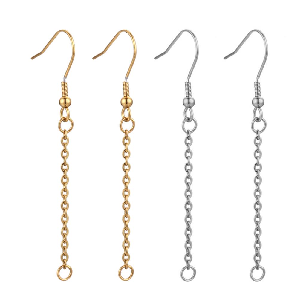 Pack of 20 Dangle Earring Wires for DIY Jewelry Making Adjustable Chain Extender Set for Jewelry Making Extension Chains