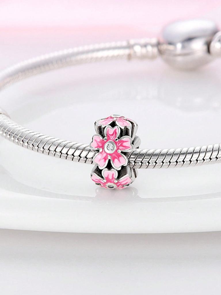 Charms Plata Copper Colors Spring Sunflowers Cherry Blossoms Beads Pendant For Original Bracelet For Women Diy Jewelry Love Gift