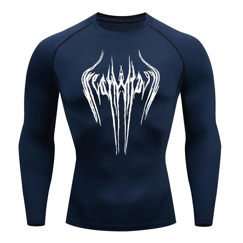 Men's Breathable Compression Sports T-shirt Short-sleeved Bodybuilding Fitness Sweatshirt Jogging Training Sportswear Top S-3XL