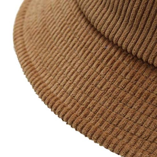 ICHIYON Corduroy Bucket and Mountaineering [14+ PLUS] Men's Hat, Fall/Winter Casual, Streetwear, Fishing, Camping, (ihat0481-be)