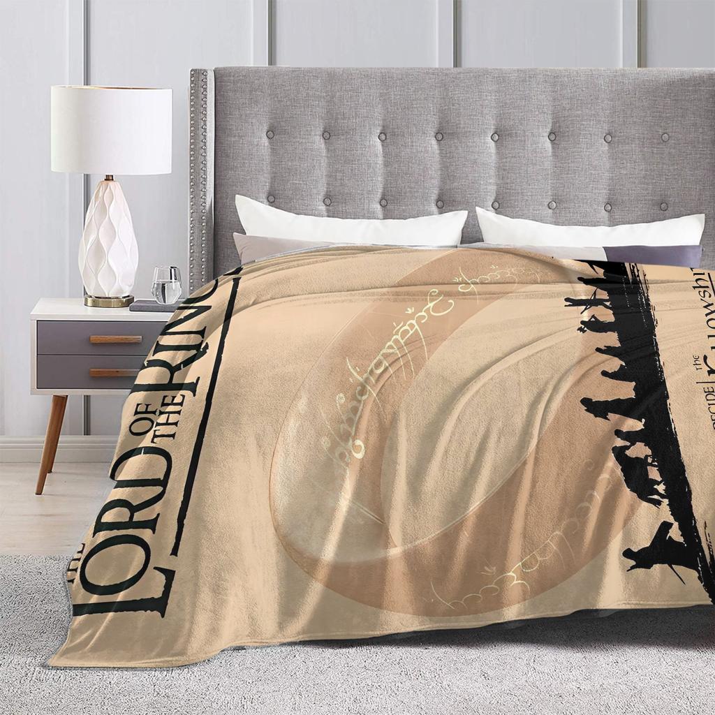 L-Lords Of The R-Rings  Blanket  Warm Soft Novelty Plush Throw Blanket For Home Decor Picnic Flannel Bedspread Bed Cover