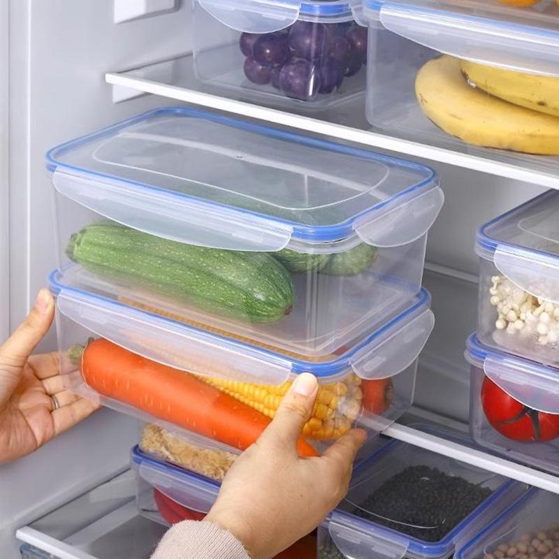 550/1000/1500/2500ml Kühlschrank Lebensmittelaufbewahrungsbox mit Kunststoffdeckel Vorbereiten Lebensmittel Frischhaltebox Picknickbox