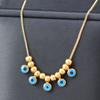 Titanium Titanium Steel Blue -eyed Clavicle Chain