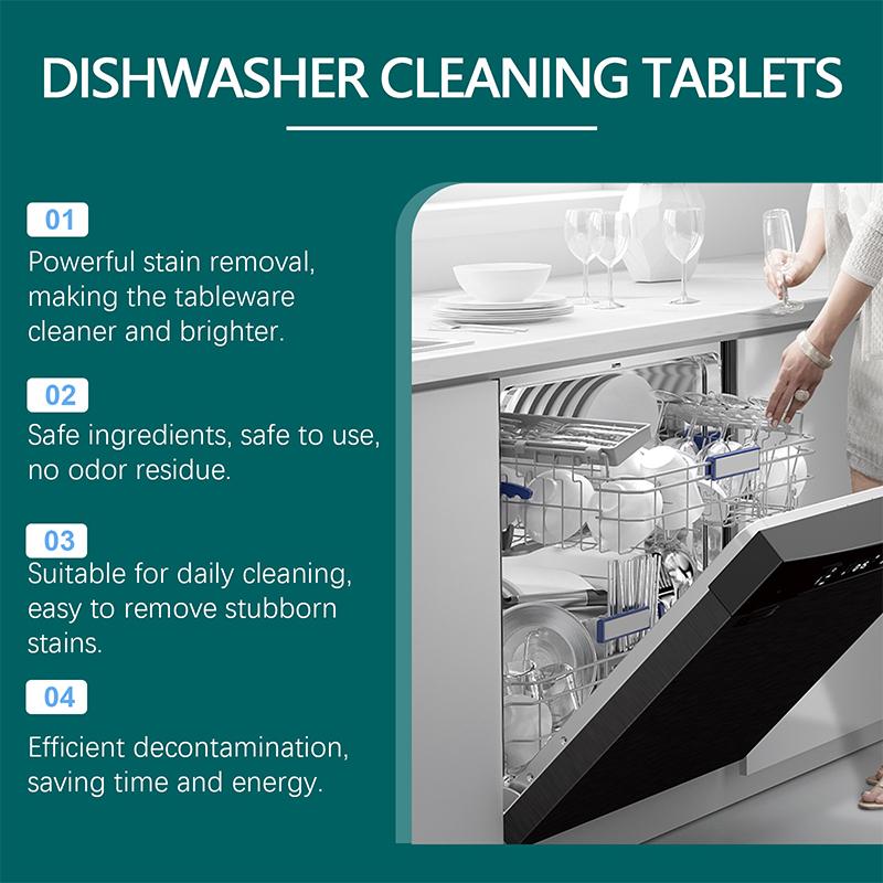 Dishwasher Cleaner And Deodorizer Tablets, 12Pack -Dishwasher Cleaning Tablets For Odor And Buildup Removal, Descaler